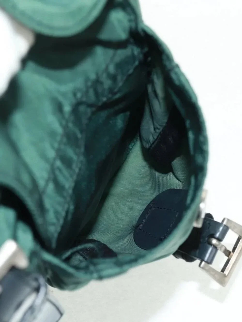 PRADA Backpack Nylon Green Silver Auth 161515 - Picture 13 of 16